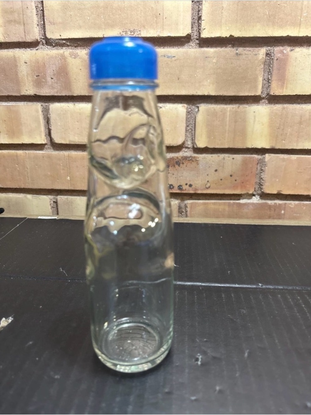 Clear Glass Japanese Ramune Codd Neck Soda Bottle - Marble Stopper